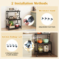 3-Tier Kitchen Rolling Cart product image