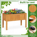 Wooden Raised Garden Planter Box with Bed Liner and Drainage Holes product image