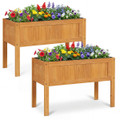 Wooden Raised Garden Planter Box with Bed Liner and Drainage Holes product image