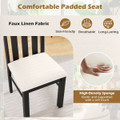 High Back Dining Room Chairs with Padded Seat (Set of 2 or 4) product image