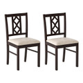 Dining Chairs with Hollowed Backrest and Padded Seat (Set of 2 or 4) product image
