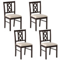 Dining Chairs with Hollowed Backrest and Padded Seat (Set of 2 or 4) product image