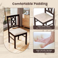 Dining Chairs with Hollowed Backrest and Padded Seat (Set of 2 or 4) product image