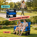 2-in-1 Foldable Wagon and Bench Seat Combo product image