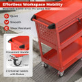 Ironmax 3 Tier Rolling Tool Cart with Lockable Drawer product image