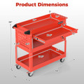 Ironmax 3 Tier Rolling Tool Cart with Lockable Drawer product image