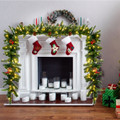 9-Foot Pre-lit Artificial Garland with Red Berries  product image