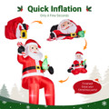 10.6-foot Sitting Santa Inflatable with 6 LED Lights product image