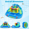  Inflatable Water Slide Park with Double Slides, Jumping Area, and Climbing Wall product image