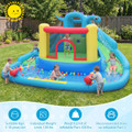  Inflatable Water Slide Park with Double Slides, Jumping Area, and Climbing Wall product image