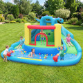  Inflatable Water Slide Park with Double Slides, Jumping Area, and Climbing Wall product image
