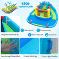  Inflatable Water Slide Park with Double Slides, Jumping Area, and Climbing Wall product image