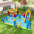 Inflatable Water Slide Bounce House with Climbing Wall and Splash Pool product image