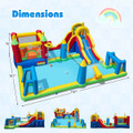 Inflatable Water Slide Bounce House with Climbing Wall and Splash Pool product image