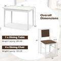 5-Piece Dining Table with Padded Dining Chairs  product image