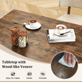 47” Rectangular Dining Table for 4-6People with 2-Layer Storage product image