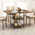 47” Rectangular Dining Table for 4-6People with 2-Layer Storage product image