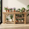 3-Tier Solid Wood Shoe Rack Bench  product image