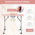 Folding Manicure Nail Table with Flexible LED Lamp product image