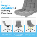 Goplus Upholstered Armless Office Chair with Adjustable Height & Wheels for product image