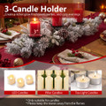Foldable Christmas Centerpiece with 3 Candle Holder (1- or 2-Pack) product image