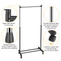 Height-Adjustable Garment Rack with Wheels product image