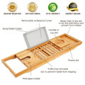 Expandable Bamboo Bathtub Caddy Tray product image