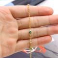 18K-Gold-Filled Dainty Multicolor Crystal Anklet product image