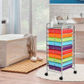 Rolling 10-Drawer Multicolored Storage Cart  product image