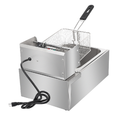 Stainless Steel 2,500W 6.3-Quart Single-Cylinder Electric Fryer product image