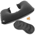 Zone Tech® Inflatable Neck Pillow Eye Mask And Earplug Set product image