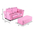 Kids' Faux Leather Sofa with Ottoman product image