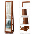 2-in-1 Lockable Mirrored 360° Rotating Jewelry Armoire product image