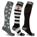 Medical Print Knee-High Everyday Wear Compression Socks (3-Pairs) product image