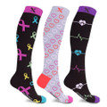 Medical Print Knee-High Everyday Wear Compression Socks (3-Pairs) product image
