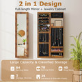 Wall or Door Mounted Mirrored Jewelry Cabinet product image
