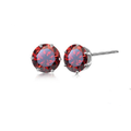 18K-White-Gold-Plated Round Stud Earrings Set (2-Pair) product image