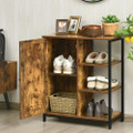 Rustic Wood and Metal Freestanding Storage Cabinet product image