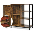 Rustic Wood and Metal Freestanding Storage Cabinet product image