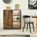 Rustic Wood and Metal Freestanding Storage Cabinet product image