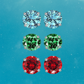 Round Stud Earrings Set (3-Pair) product image
