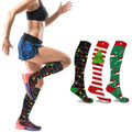 Holiday Fun and Christmas Knee-High Compression Socks (3-Pair) product image