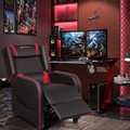 Massage Gaming PU Leather Single Recliner Chair with Footrest product image