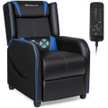 Massage Gaming PU Leather Single Recliner Chair with Footrest product image