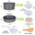 9-Piece Aluminum Camping Cookware Mess Kit product image