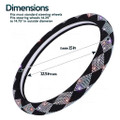 Zone Tech Shiny Diamond Steering Wheel Cover With Pu Leather Backing product image