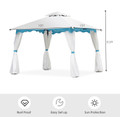 White and Blue 10' x 10' Canopy Shelter Gazebo product image