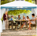 White and Blue 10' x 10' Canopy Shelter Gazebo product image