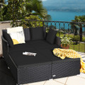 Cushioned Outdoor Patio Rattan Daybed product image