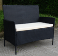 Black Rattan 4-Piece Outdoor Patio Wicker Sofa Set product image